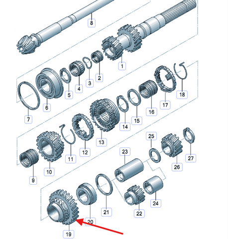 Audi 01E 1st Gear 01E311257F : Used - Drivesport